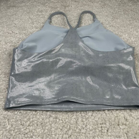 Old Navy Powersoft Longline Bra Blue Melted Ice - Picture 3 of 8